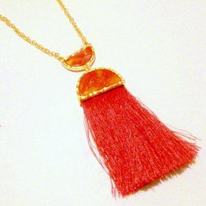Pappagallo Gold Tone Tassel Pendant Necklace NWT *